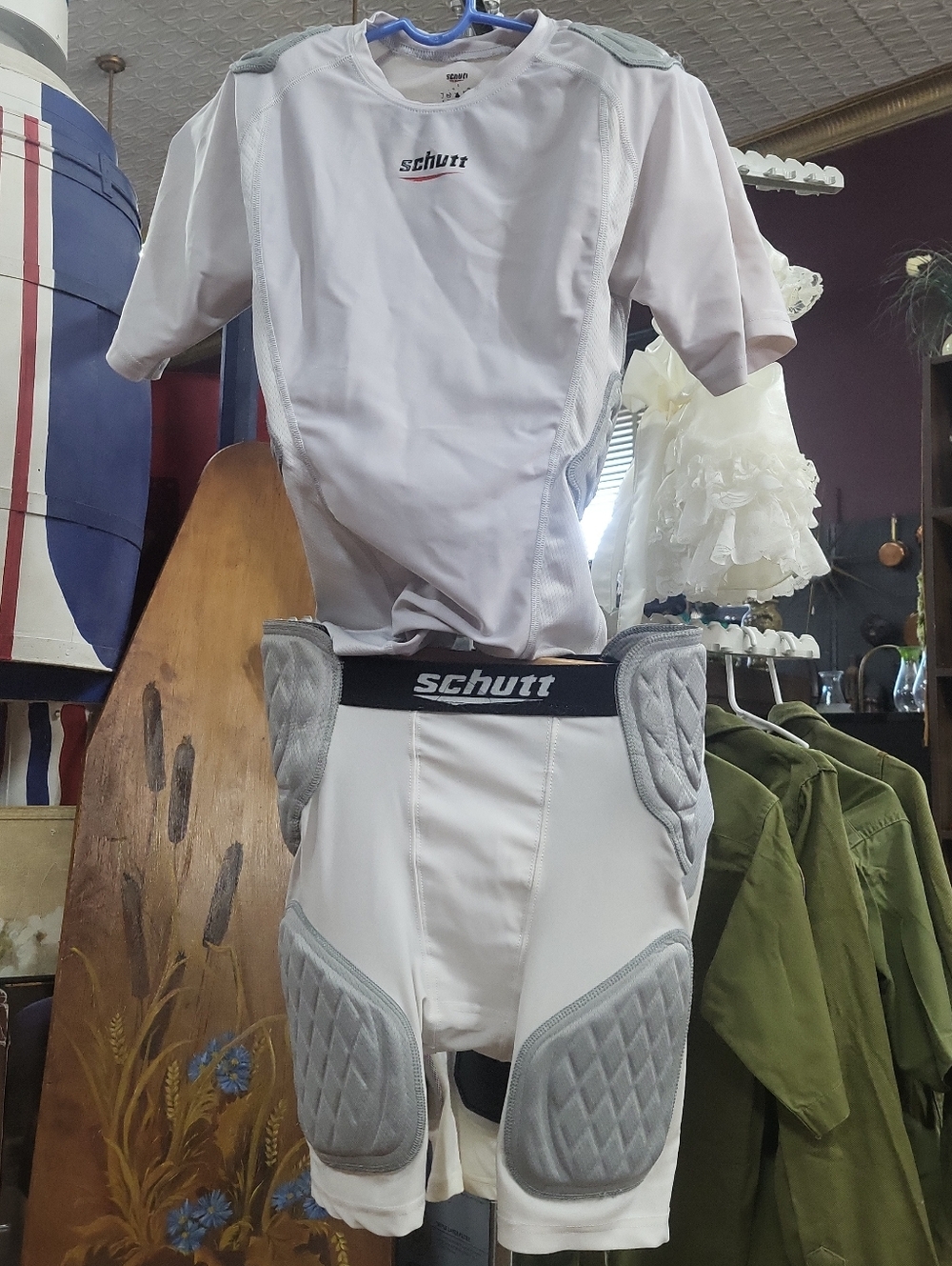 Schutt Padded Compression Football Girdle And Tshirt